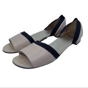 Stuart Weitzman Cream Black Trim Elastic Shoes 11